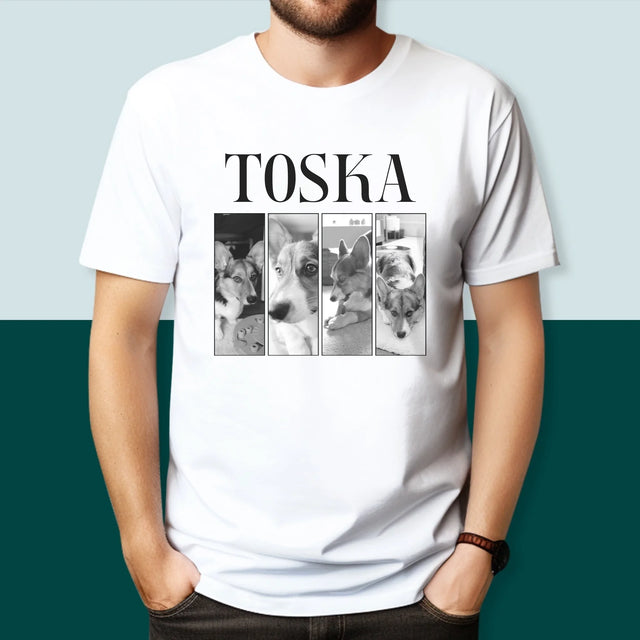 Fotokolaż: Bootleg Klasyczny z Pupilem - Koszulka Męska z Nadrukiem | SK