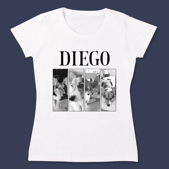 Le Collage Photo: Un Classique Bootleg Avec Un Animal - T-Shirt Pour Femmes