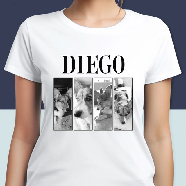 Le Collage Photo: Un Classique Bootleg Avec Un Animal - T-Shirt Pour Femmes