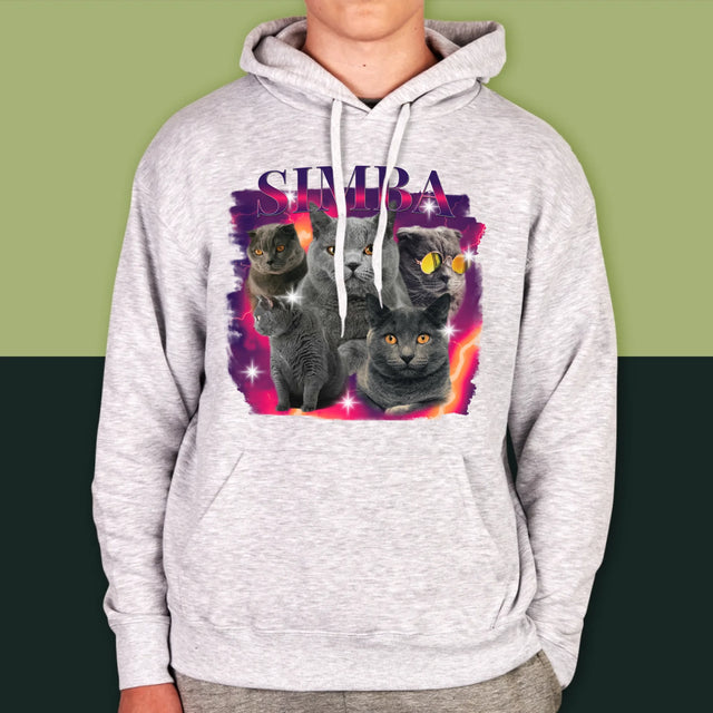Ton Personnage: Bootleg Avec Ton Chat - Sweat À Capuche Pour Hommes