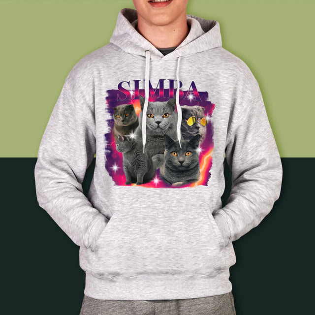 Ton Personnage: Bootleg Avec Ton Chat - Sweat À Capuche Pour Hommes