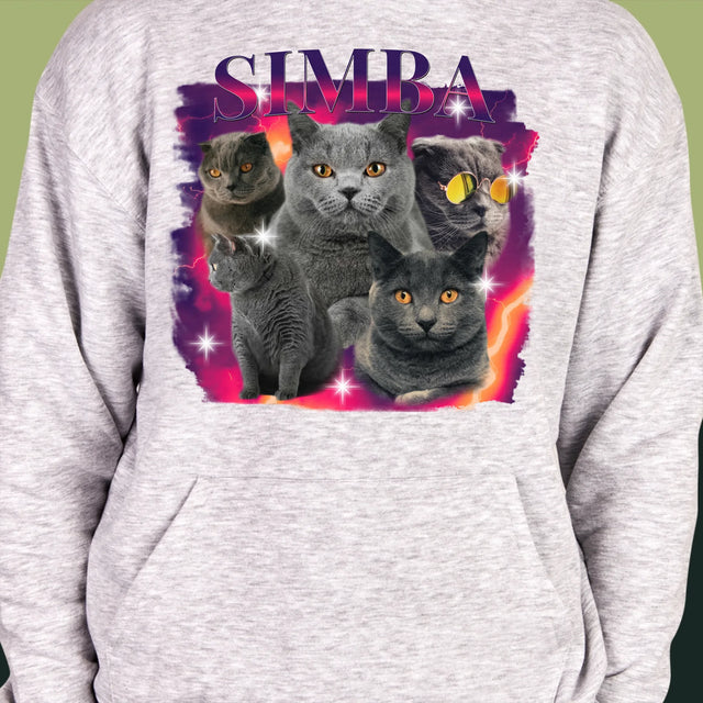 Ton Personnage: Bootleg Avec Ton Chat - Sweat À Capuche Pour Hommes