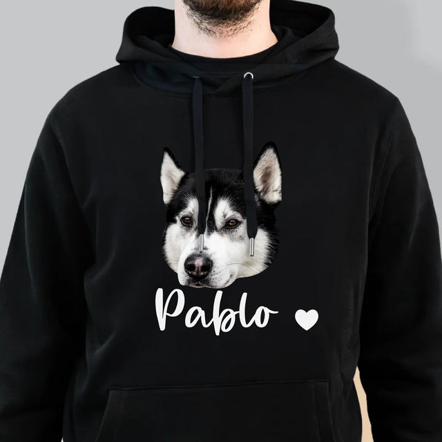Ton Personnage: La Tête De Votre Chien - Sweat À Capuche Pour Hommes