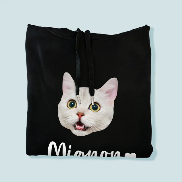 Ton Personnage: La Tête De Votre Chaton - Sweat À Capuche Pour Hommes