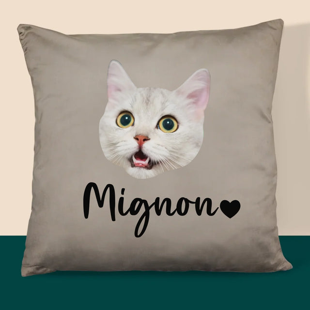 Ton Personnage: La Tête De Votre Chaton - Coussin 