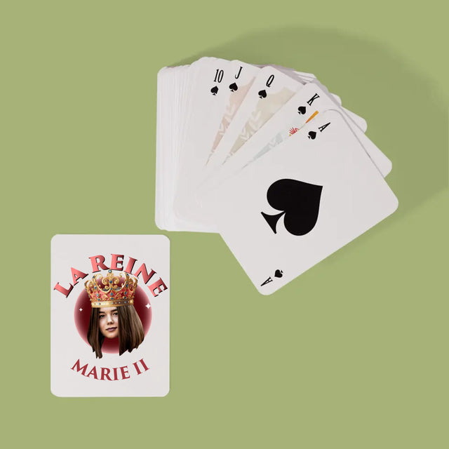 Photo Et Texte: La Reine - Cartes À Jouer
