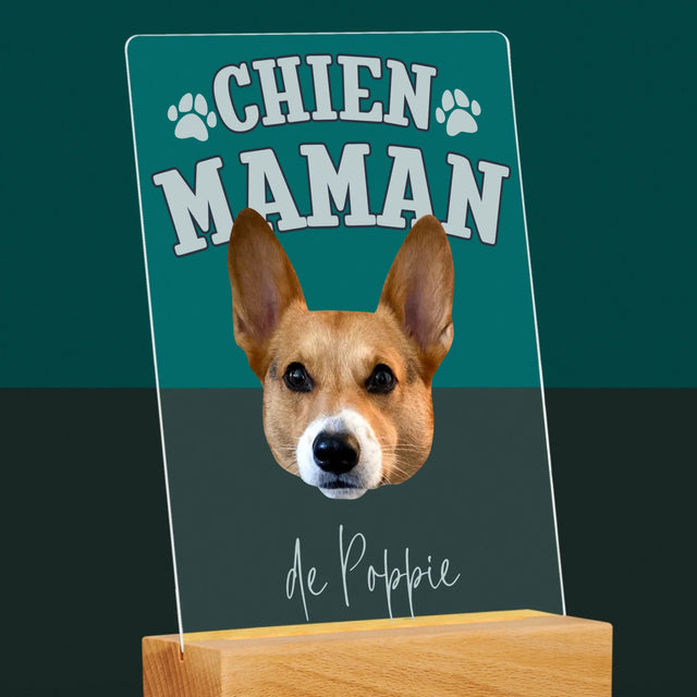 Ton Personnage: Chien Maman - Impression Sur Verre Acrylique 