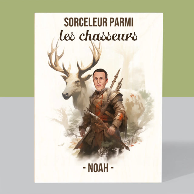 Ton Personnage: Sorceleur Parmi Les Chasseurs - Impression Sur Bois 