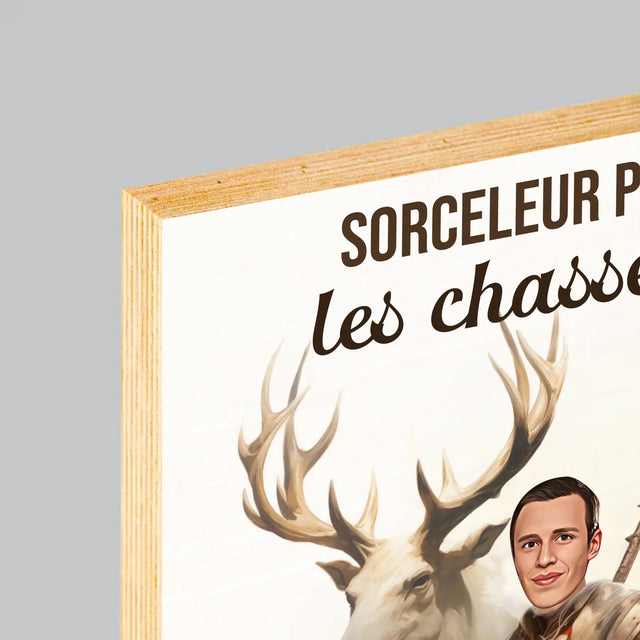 Ton Personnage: Sorceleur Parmi Les Chasseurs - Impression Sur Bois 