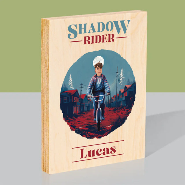 Ton Personnage: Shadow Rider - Impression Sur Bois 