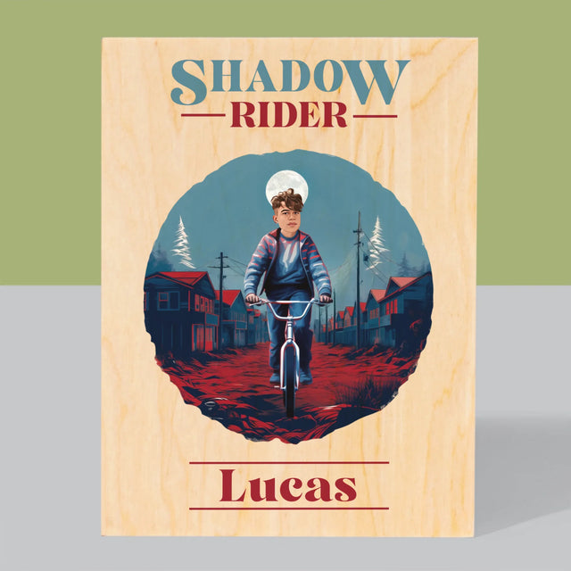 Ton Personnage: Shadow Rider - Impression Sur Bois 