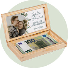 Boîte à monnaie en bois